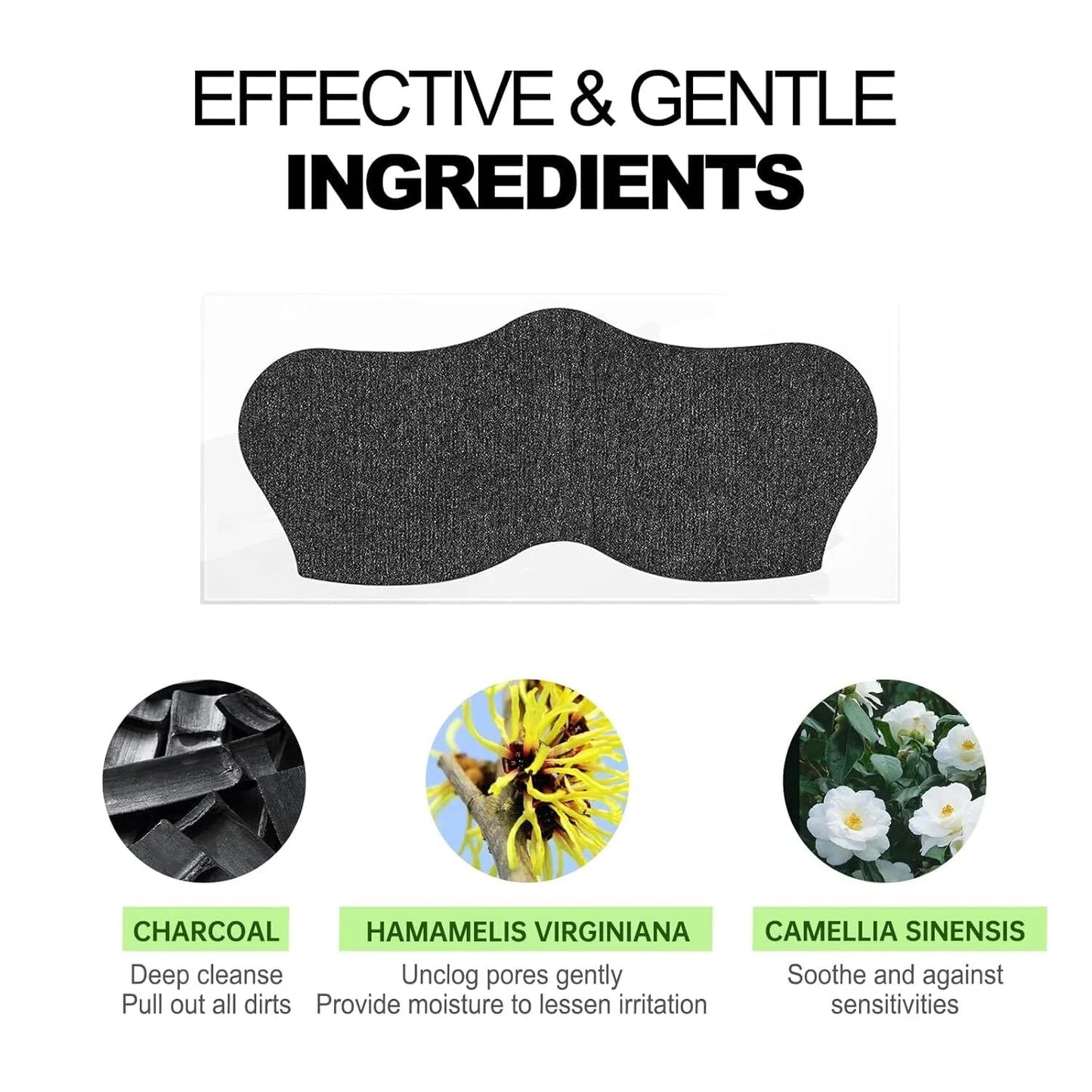 Transform Your Skin with Mighty Deep Cleansing Nose Strips for Blackhead Removal - Charcoal & Witch Hazel, 10 Count